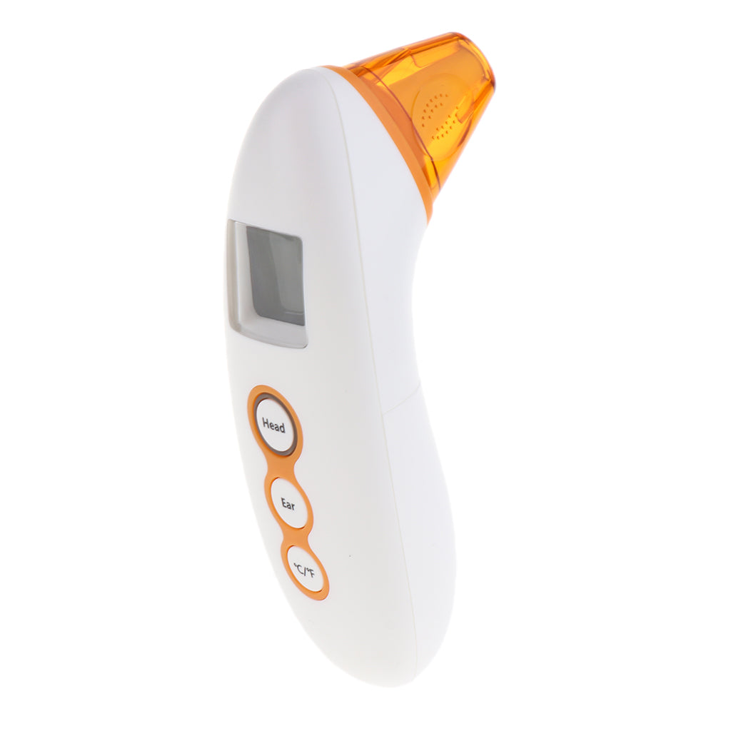 Baby Body Front Infrared Ear Digital Electronic Thermometer White+Orange