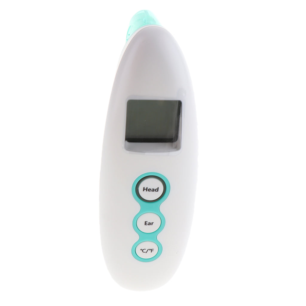 Baby Body Front Infrared Ear Digital Electronic Thermometer White+Green