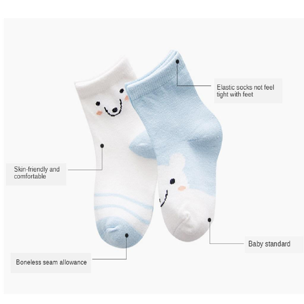 Newborn Baby Socks Spring and Autumn Middle Tube Child Socks Gray