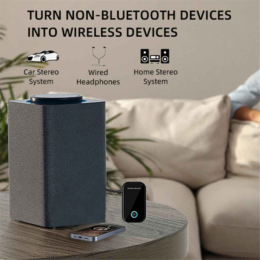 BT15 AUX Car Bluetooth-compatible 5.0 Audio Receiver Noise Reduction Bluetooth-compatible Call Adapter