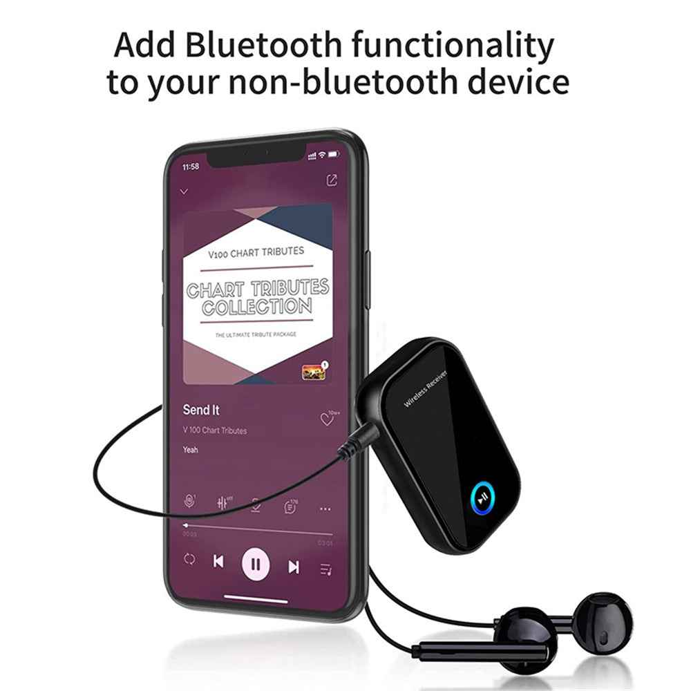 BT15 AUX Car Bluetooth-compatible 5.0 Audio Receiver Noise Reduction Bluetooth-compatible Call Adapter