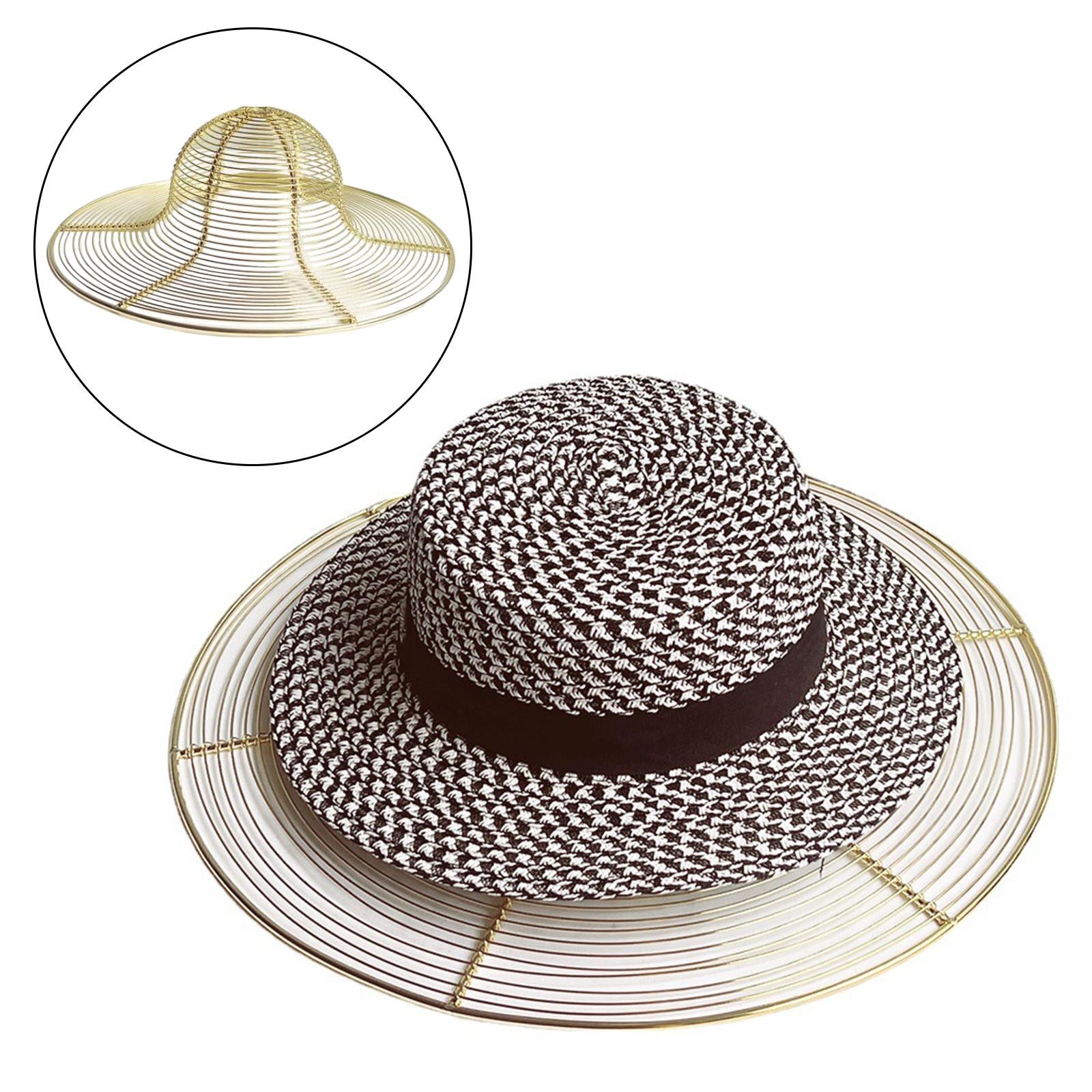 Metal Hat Rack Stable Gold Modern Display Stand Bracket for Fedoras Small