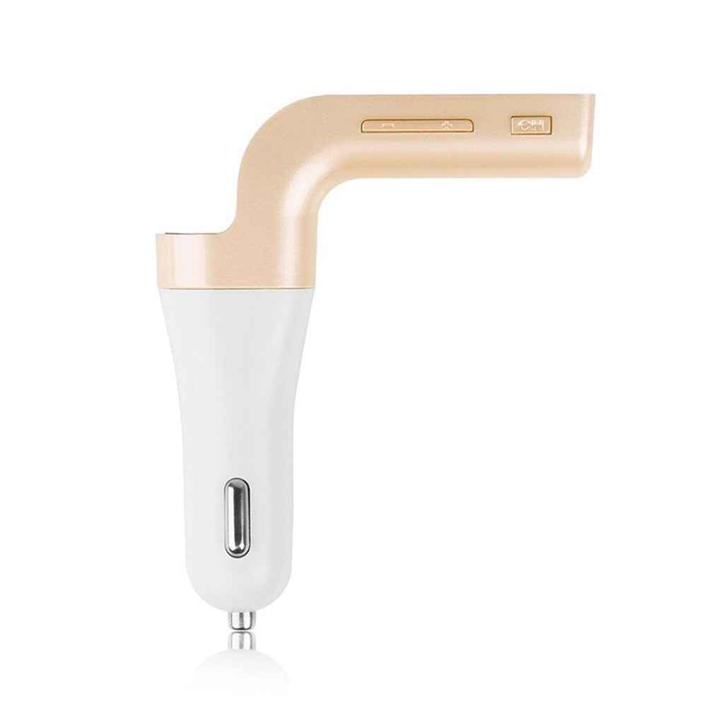 G7 Smart Car Bluetooth-compatible MP3 Player FM Transmitter USB Car Charger Hands-free Car Kit - Gold