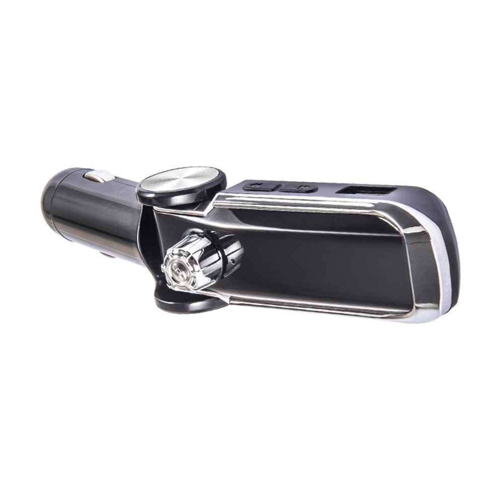 AB Foldable Car Bluetooth-compatible Kit FM Transmitter MP3 Player USB Car Charger - Black