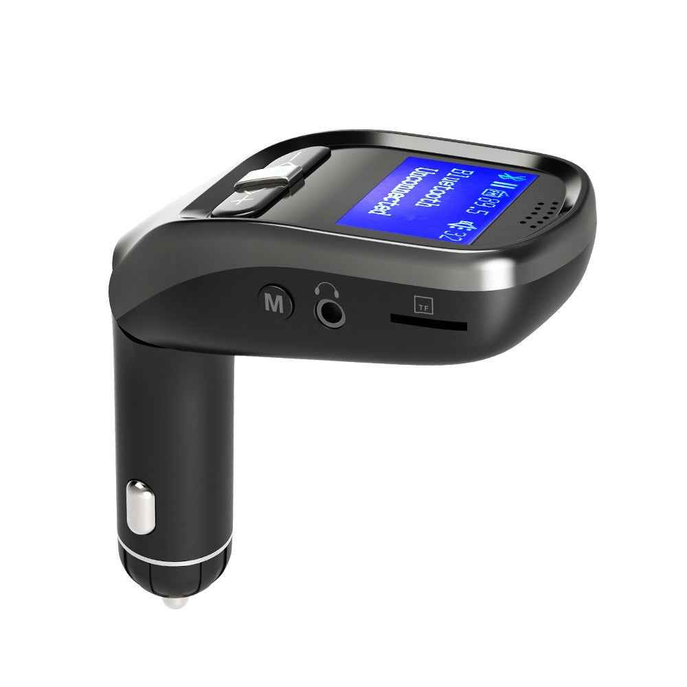 Wireless Bluetooth-compatible Dual USB Car Charger Support FM/TF Card/Aux-in