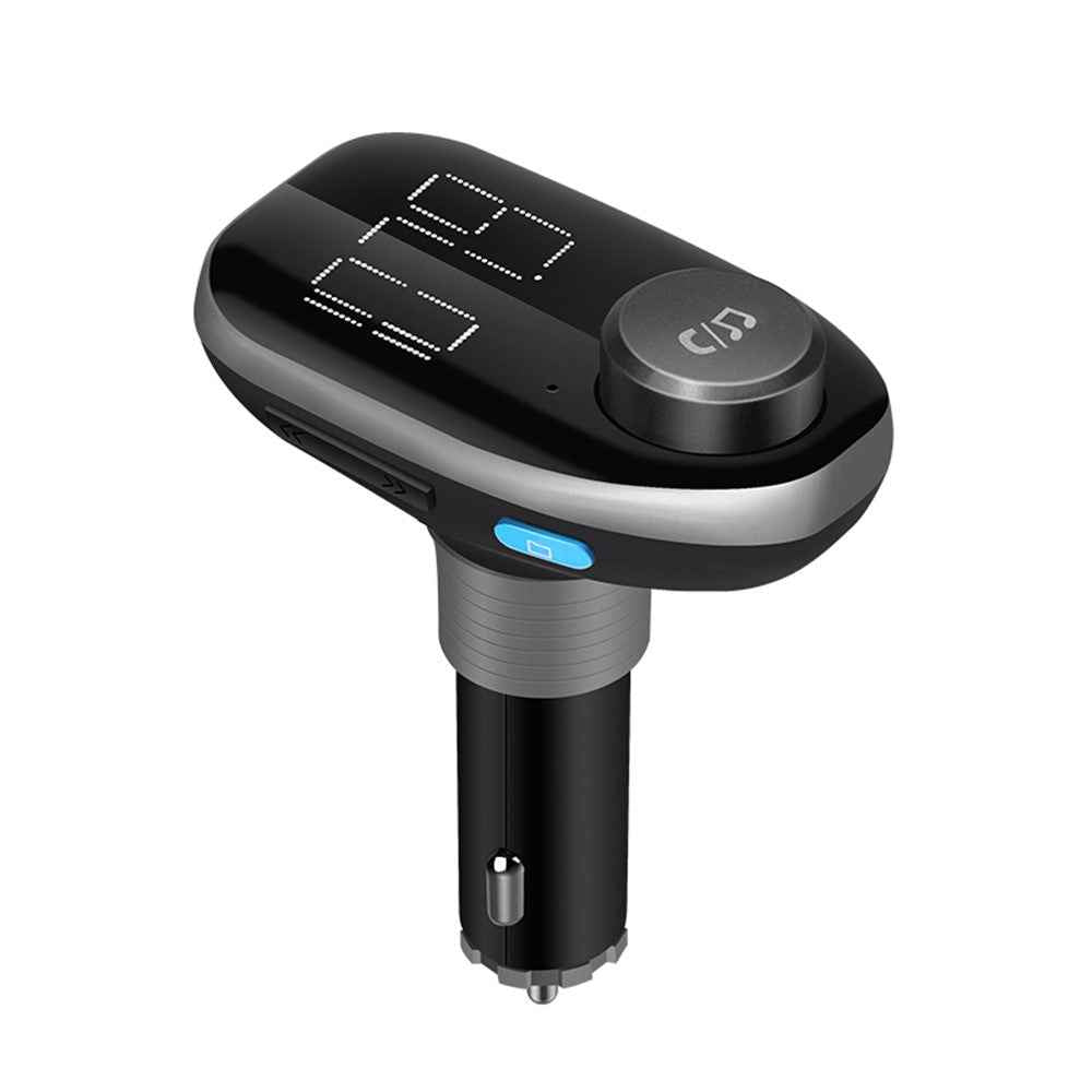 Dual USB Car Charger Bluetooth-compatible FM Transmitter Hands Free Car Kit Support TF Card / U Disk Play