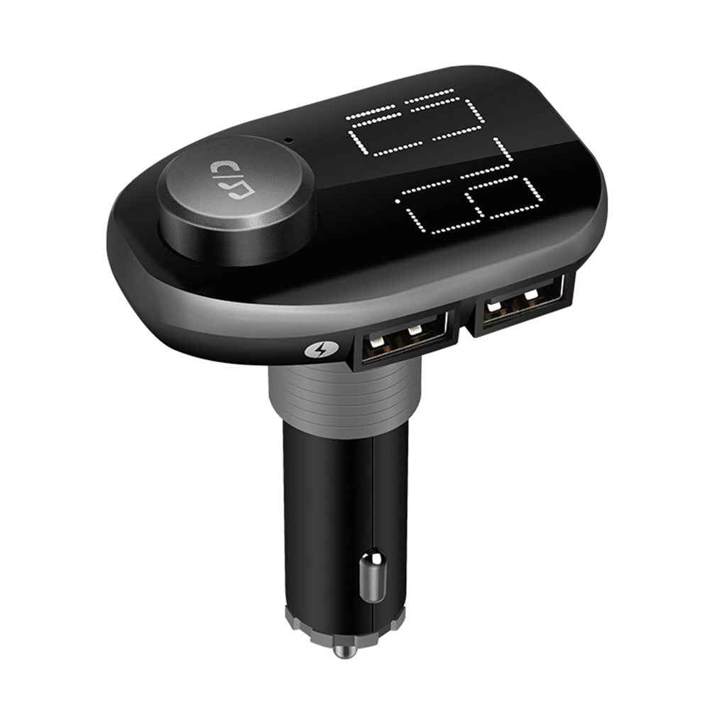 Dual USB Car Charger Bluetooth-compatible FM Transmitter Hands Free Car Kit Support TF Card / U Disk Play