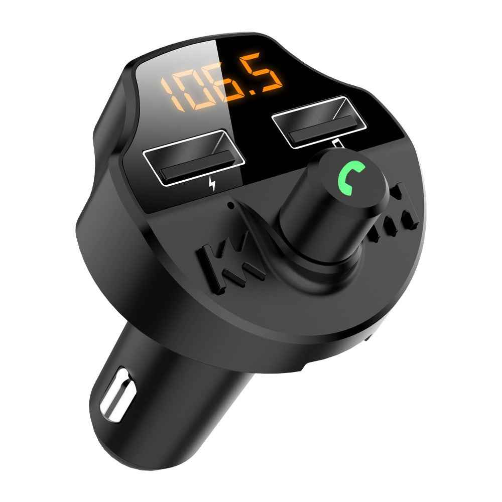 T66 Car 3.1A Quick Charge Dual USB Charger Hands-free Bluetooth-compatible 5.0 MP3 Player FM Modulator Transmitter