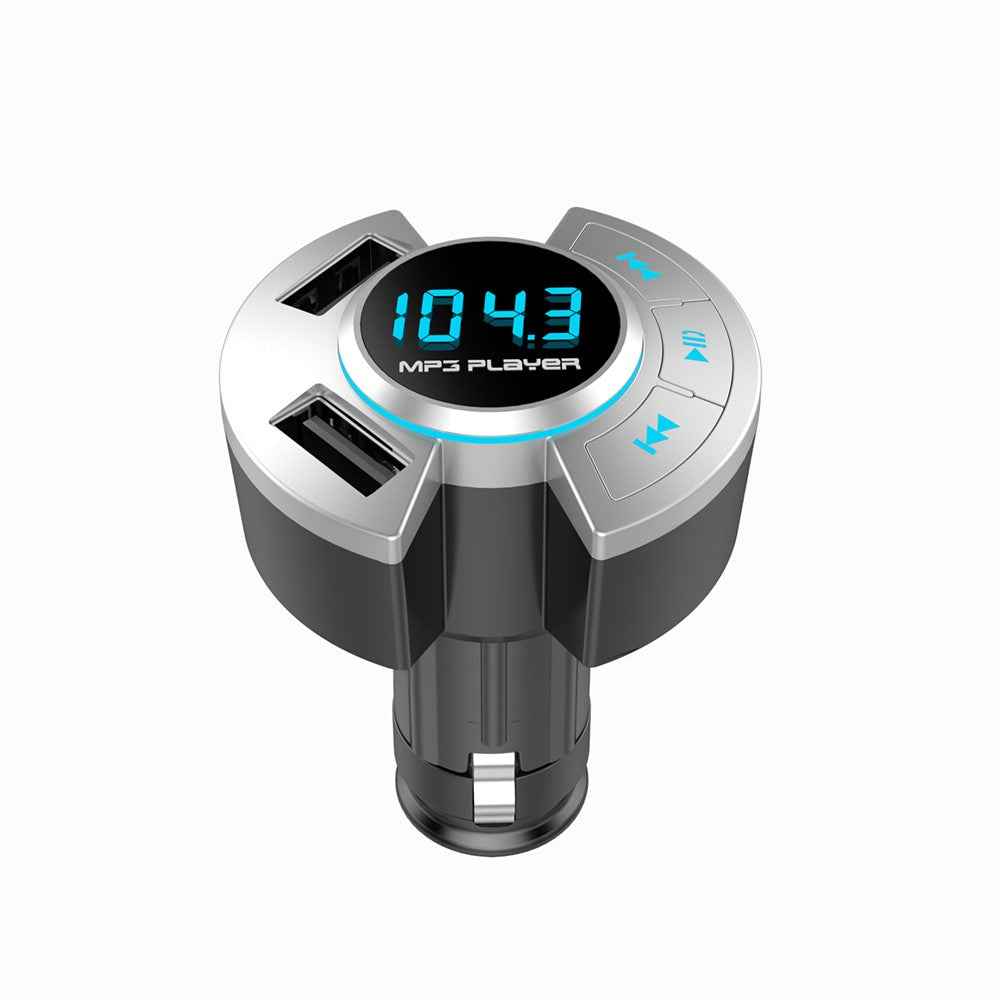 Multifunction Car Bluetooth-compatible MP3 Player Dual USB Car Charger Support TF Card/U Disk