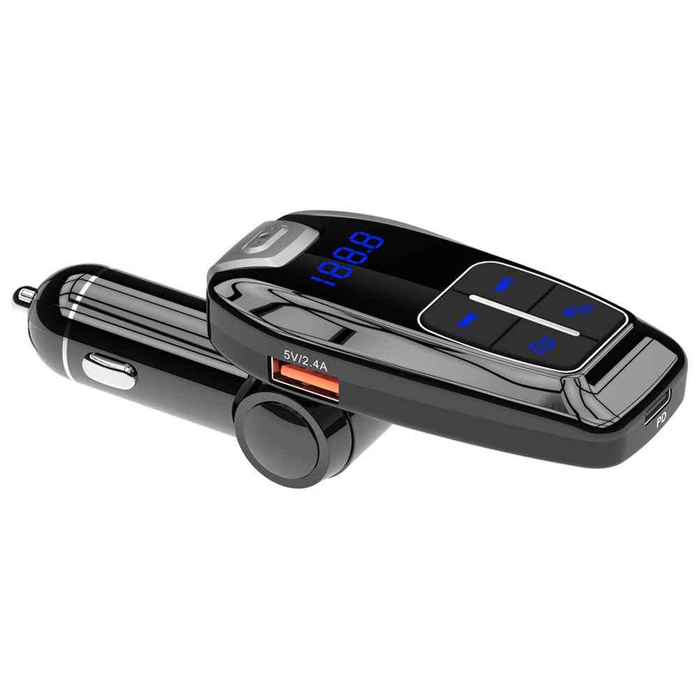 JEDX-BC59 Bluetooth-compatible Wireless Car FM Transmitter Mp3 Player PD 3.0 18W USB Phone Charger