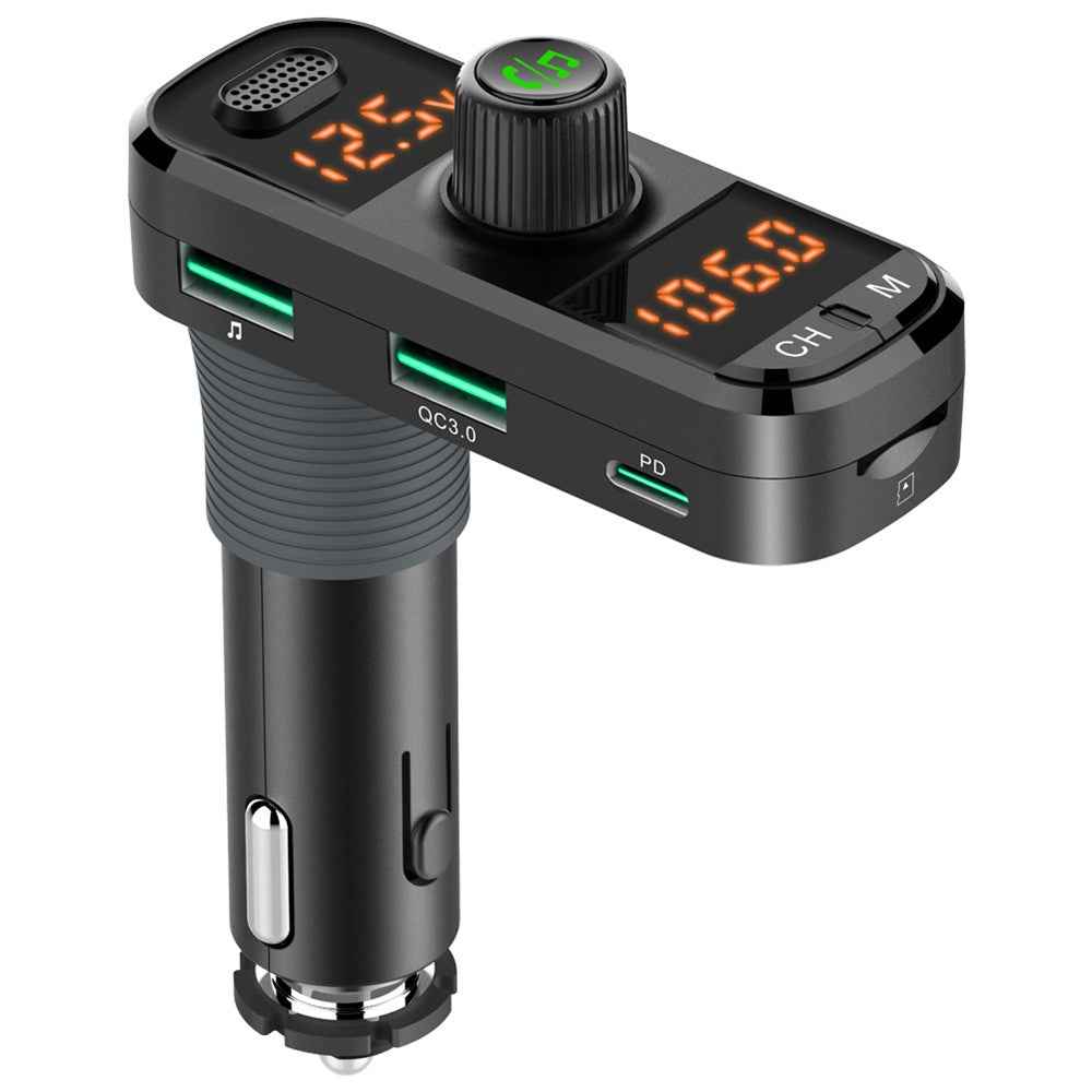 BC70 Car MP3 Bluetooth-compatible Hands-free FM Transmitter Radio Music Player Dual USB QC3.0+PD Charger