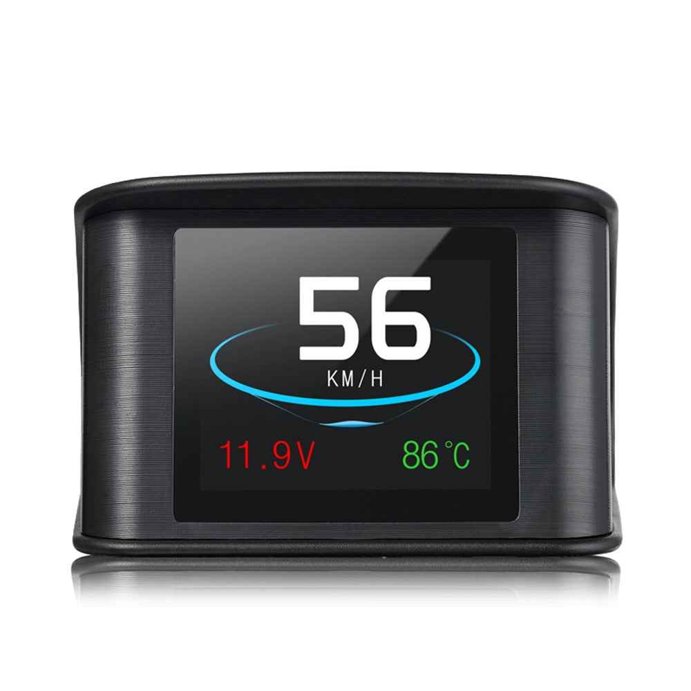 P10 OBD2 2.2 inch Car Head Up HUD Display Smart Digital Speedometer LCD Display OBD2 Scanner Diagnostic Tool Speed Alarm