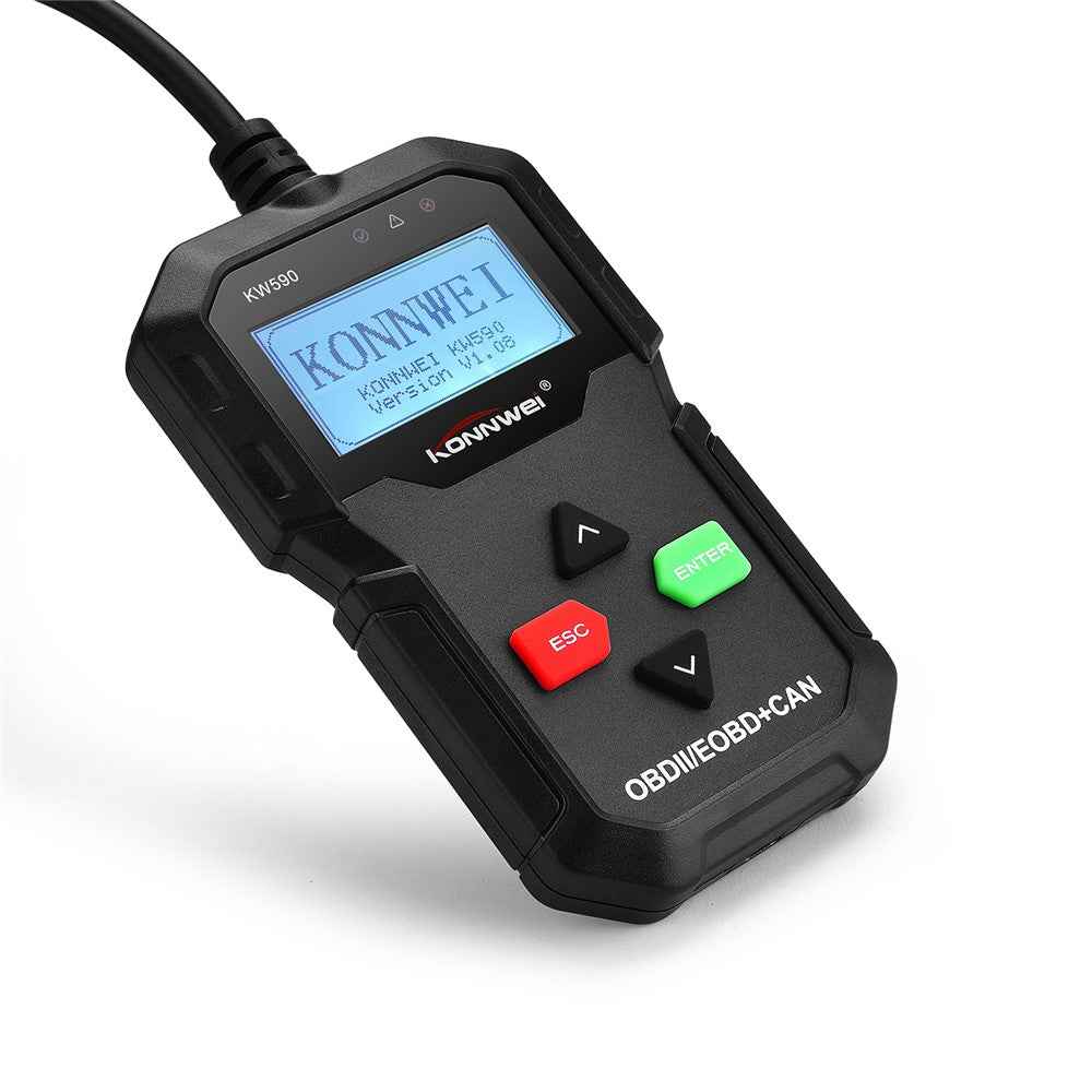 KONNWEI KW590 OBD2 Vehicle Code Reader CAN BUS Engine Code Reader - Black