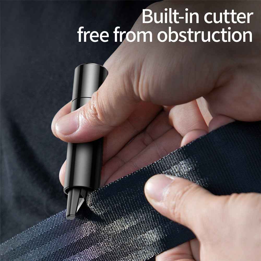 BASEUS Sharp Tool Safety Hammer with Broken Window + Cut Seat Belt Function - Dark Grey