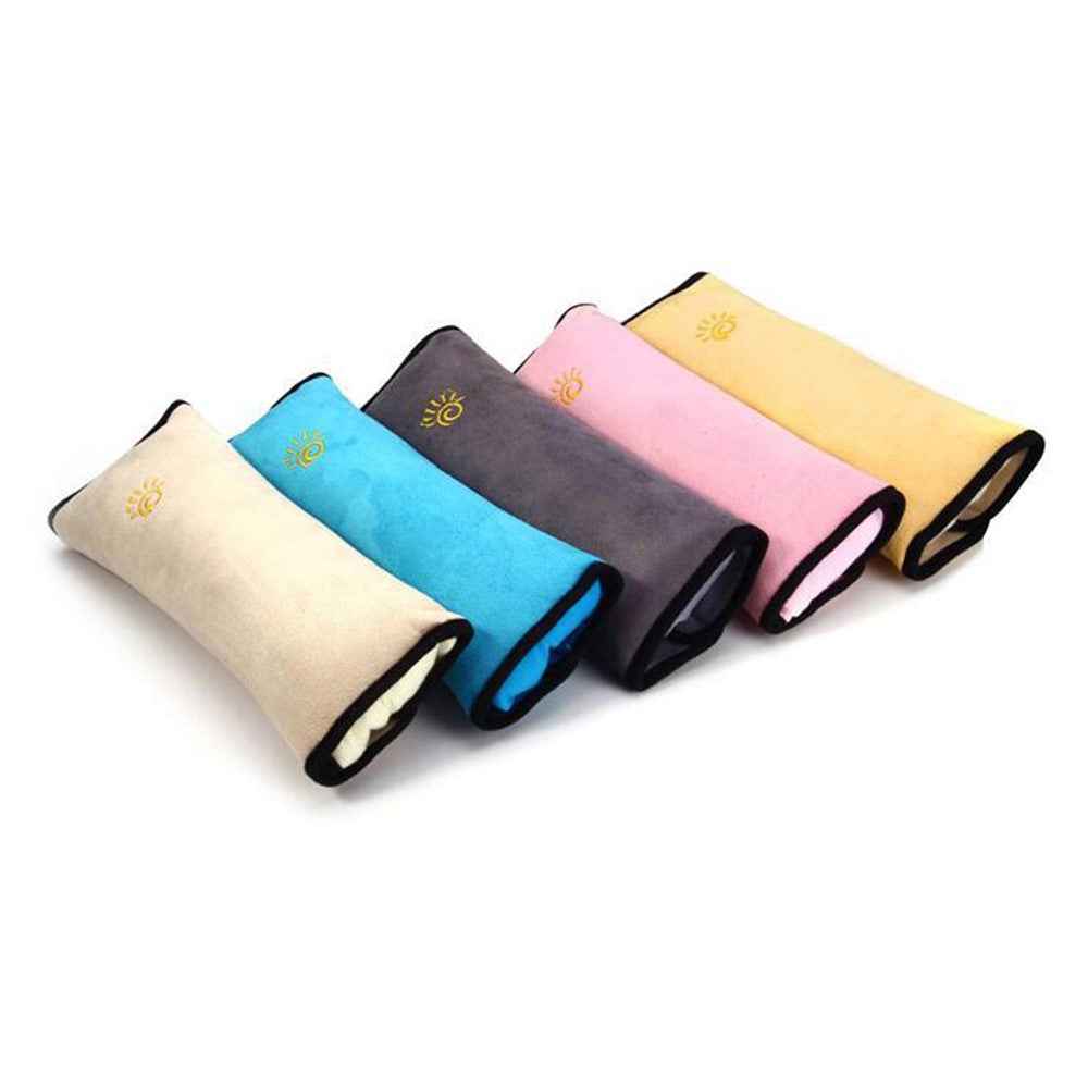 Comfortable Suede Shoulder Pad Car Seat Belt Cushion for Kids Children - Grey