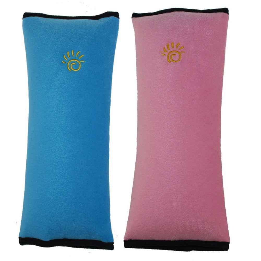 Comfortable Suede Shoulder Pad Car Seat Belt Cushion for Kids Children - Pink