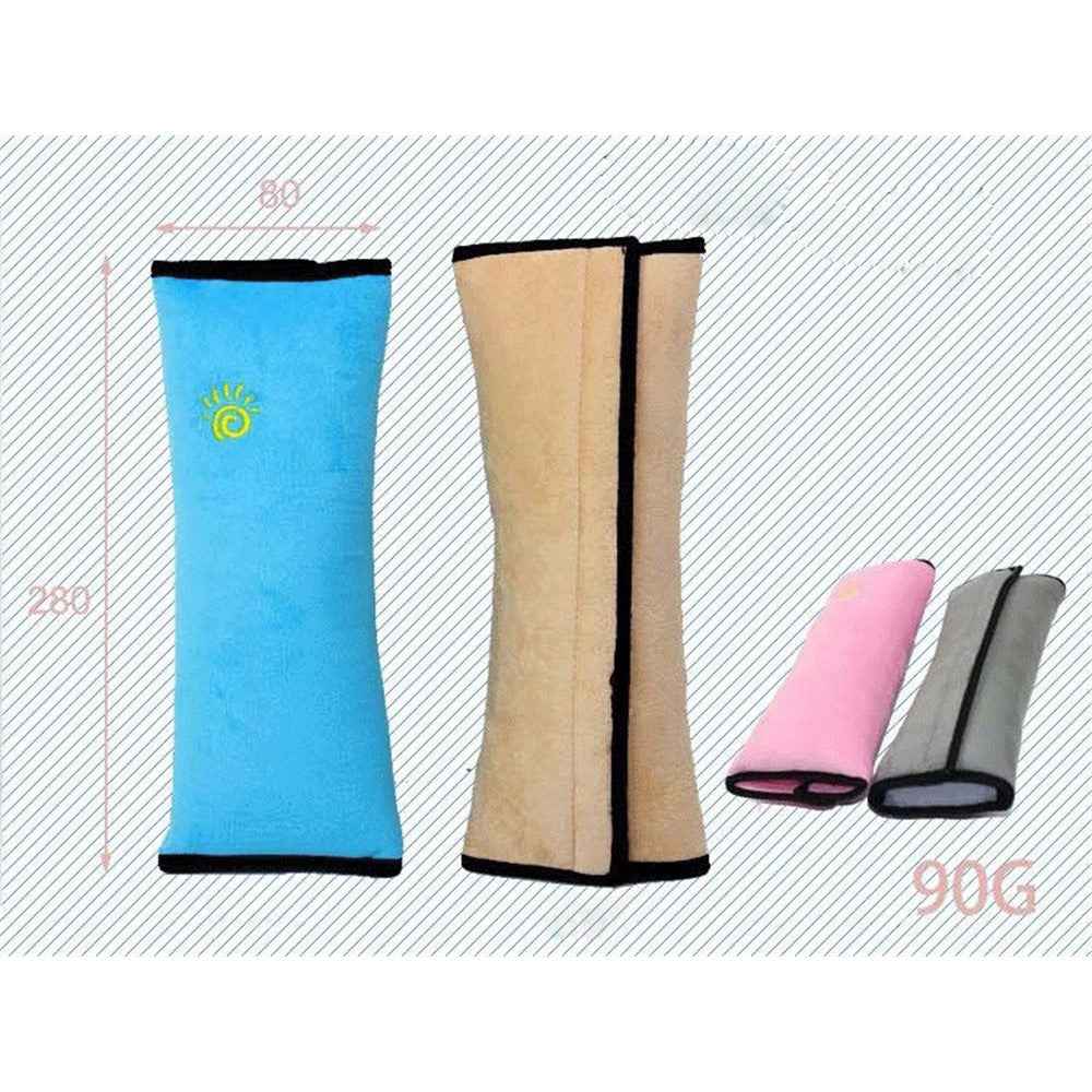 Comfortable Suede Shoulder Pad Car Seat Belt Cushion for Kids Children - Pink