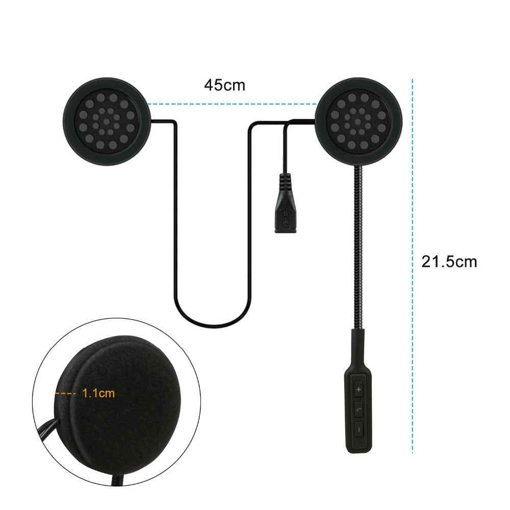 BT8 Motorcycle Helmet Bluetooth-compatible Headset Wireless Earphone Hands-free Speakers Music Headphone