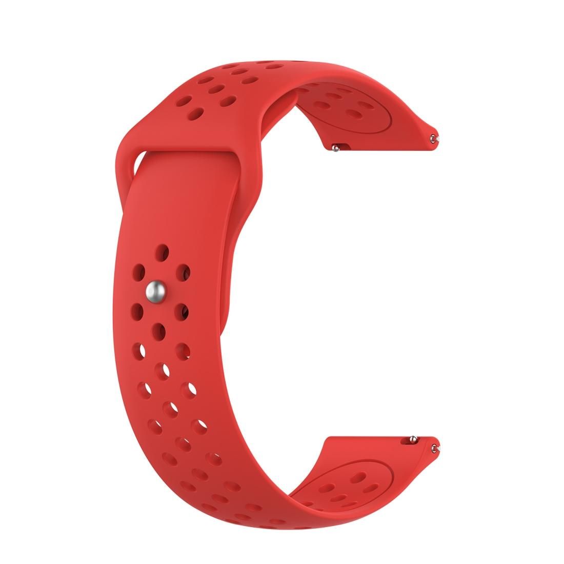 For Huami Amazfit Youth Edition Silicone Breathable Watch Strap (Red)