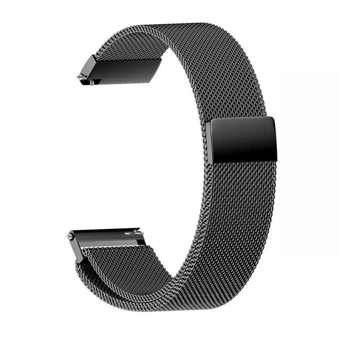 For Huami Amazfit GTS 20mm Milanese Magnetic Metal Replacement Strap Watchband (Black)