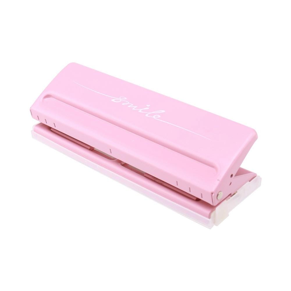 Adjustable 6-Hole Tabletop Puncher 6-Ring Binder for A4 / A5 / A6 / B7 Paper