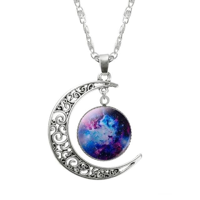 Starry Moon Time Gemstone Necklace Glowing Jewelry (2)