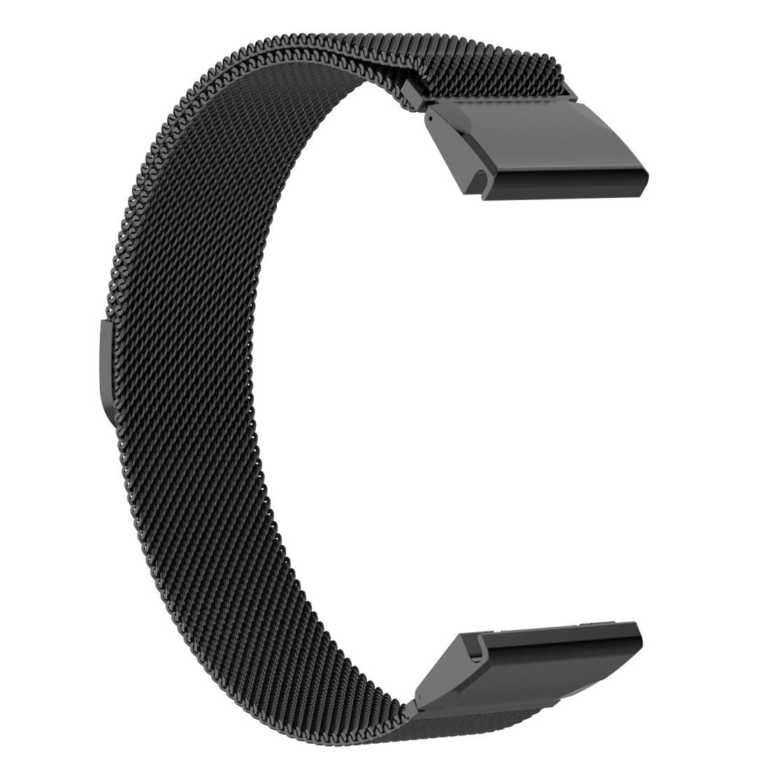 For Garmin Fenix 6S Milanese Strap Watchband (Black)