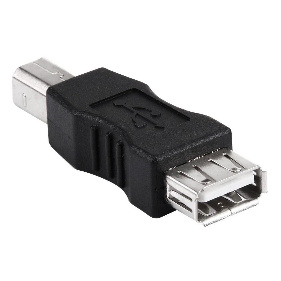 USB A female to B male Printer converter adapter (Black)