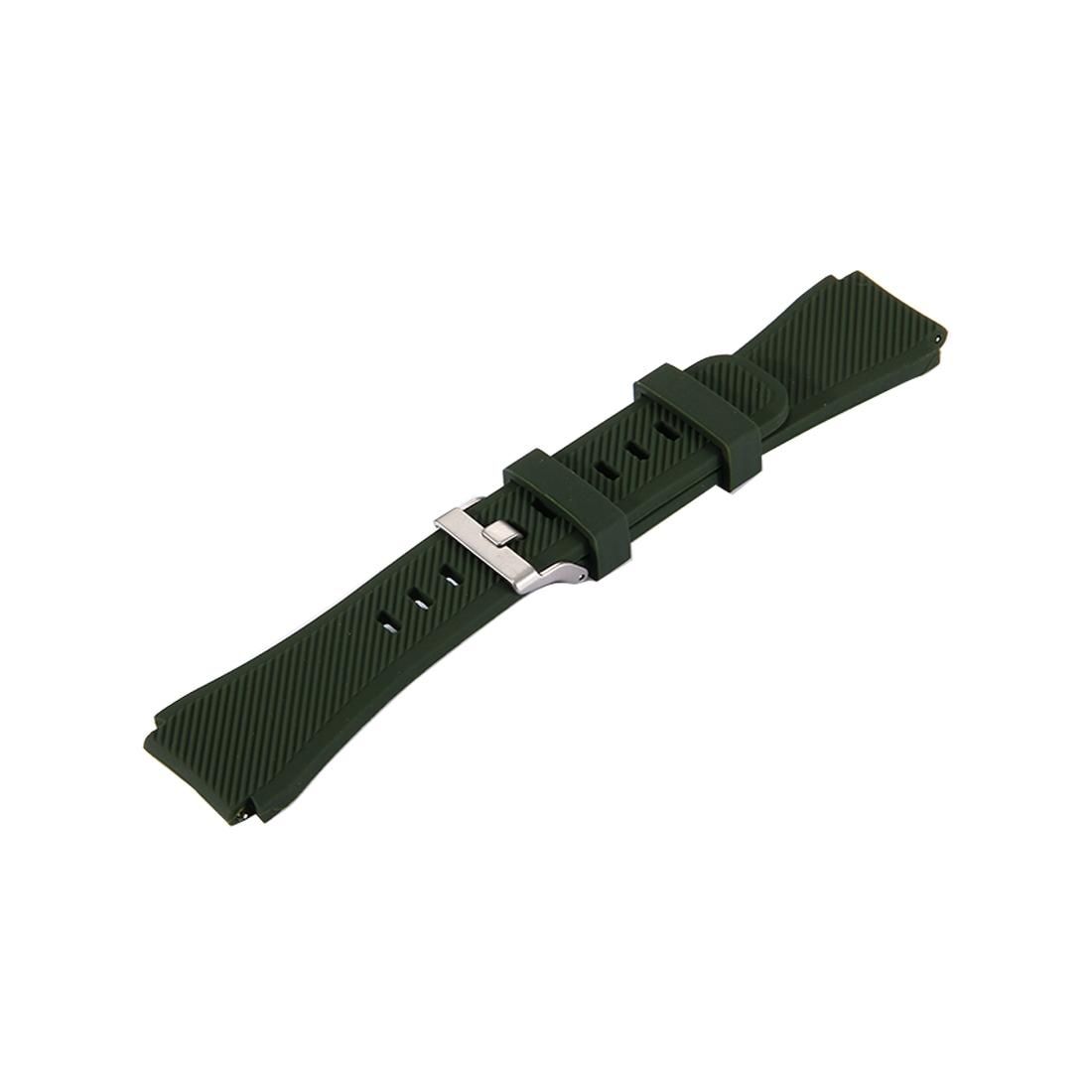 For Samsung Gear S3 Classic Smart Watch Silicone Watchband, Length: about 22.4cm (Army Green)