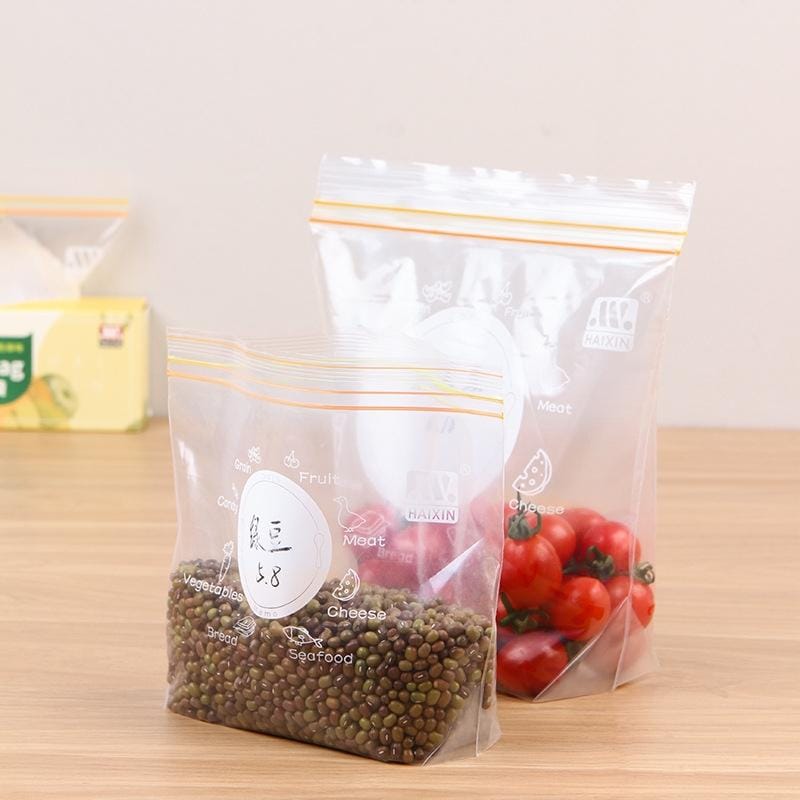4 Sets Sealed Bag Fresh Food Packaging Bag Household Thickened Refrigerator Storage Plastic Bag, Size: Small