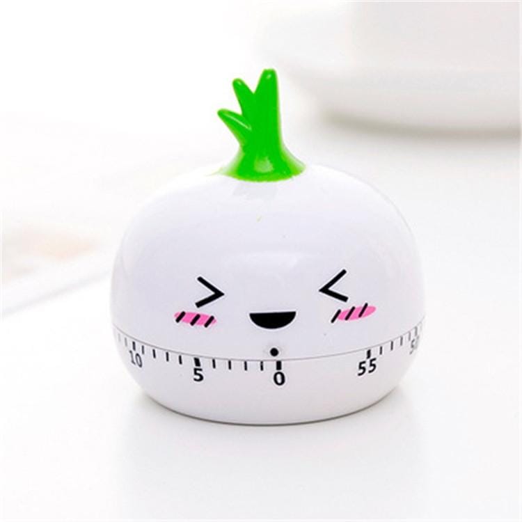 Creative Cartoon Fruit Shape Multi-Function Rotary Timer Learning Work Efficiency Time Manager (Onion)