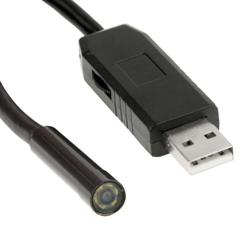 Waterproof USB Endoscope Snake Tube Inspection Camera with 6 LED for Parts of OTG Function Android Mobile Phone, Length: 5m, Lens Diameter: 7mm (Black)