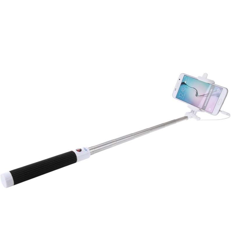 TS900 Portable Wire Controlled Selfie Stick Monopod Extendable Handheld Holder, Max Length: 80cm (Magenta)