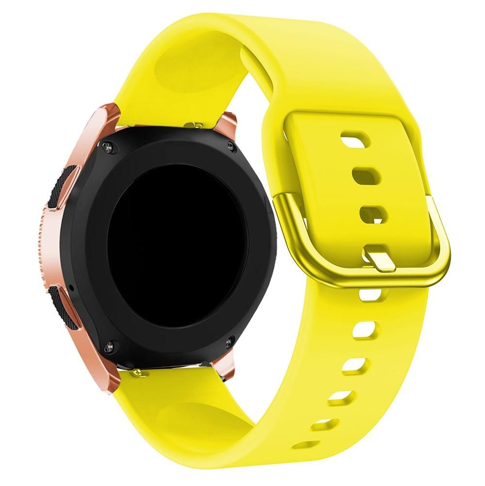 20mm For Huawei Watch GT2 42MM / Amazfit BipS 2 Youth Version Universal Color Buckle Silicone Strap (Yellow)