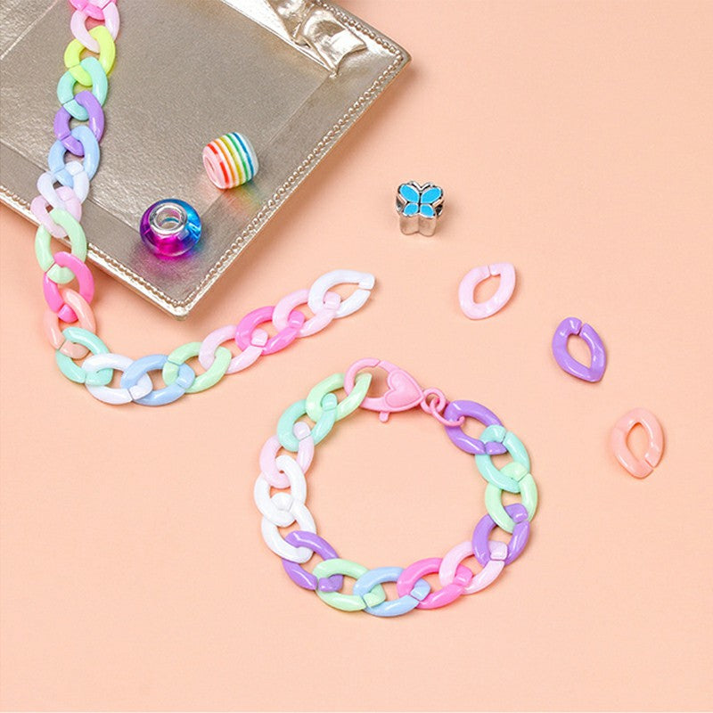 160Pcs Kids Bracelet Making Kit Girls Jewelry Making DIY Beaded Bracelet Charms Set with Gift Box