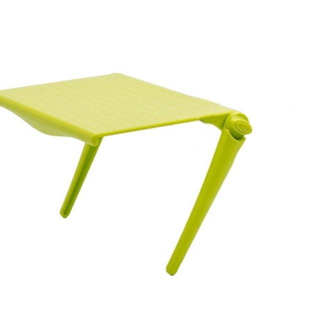 2 PCS Office Desk Storage Holder Computer Display Shelf (Green)