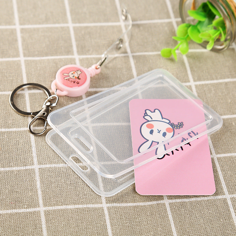 Cute Cartoon Retractable Badge Card Holder Nurse Doctor Exhibition Pull Key ID Name Card Badge Holder