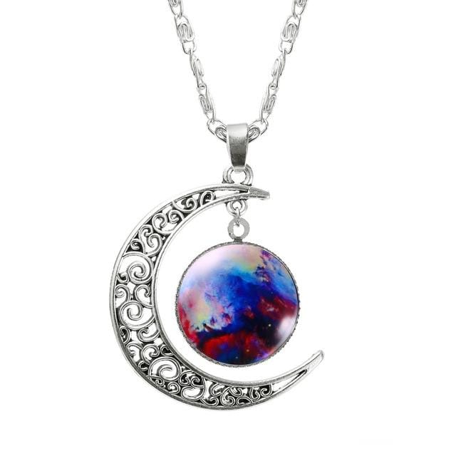 Starry Moon Time Gemstone Necklace Glowing Jewelry (5)