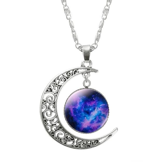 Starry Moon Time Gemstone Necklace Glowing Jewelry (12)