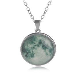 Multielement Alloy Noctilucent Starlight Gemstone Pendant Necklace (A2035)