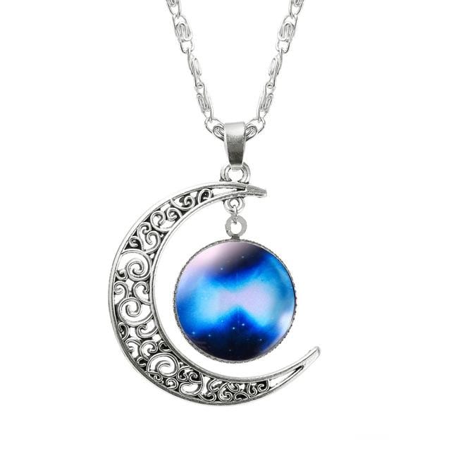 Starry Moon Time Gemstone Necklace Glowing Jewelry (11)