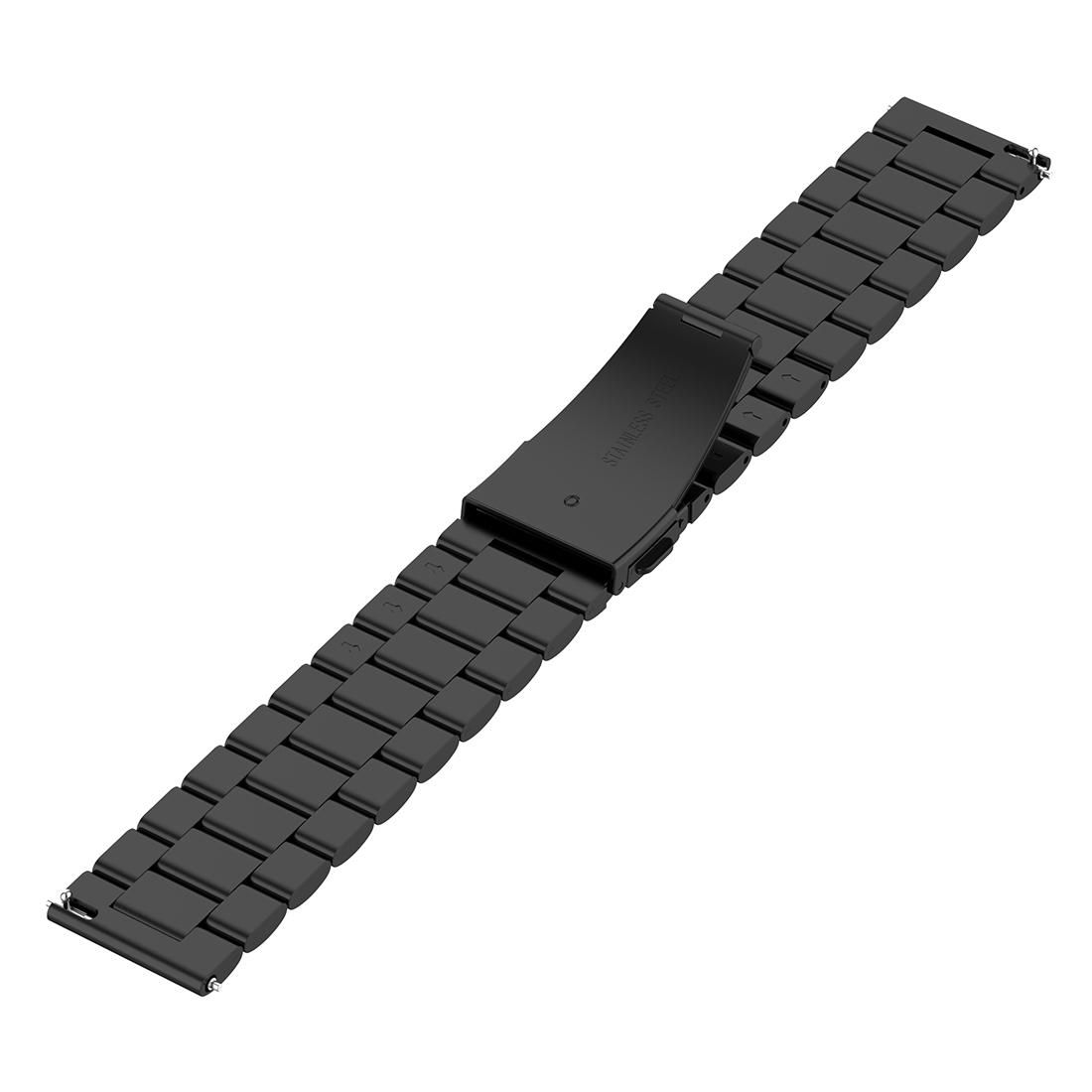 22mm Steel Wrist Strap Watch Band for Fossil Gen 5 Carlyle, Gen 5 Julianna, Gen 5 Garrett, Gen 5 Carlyle HR (Black)