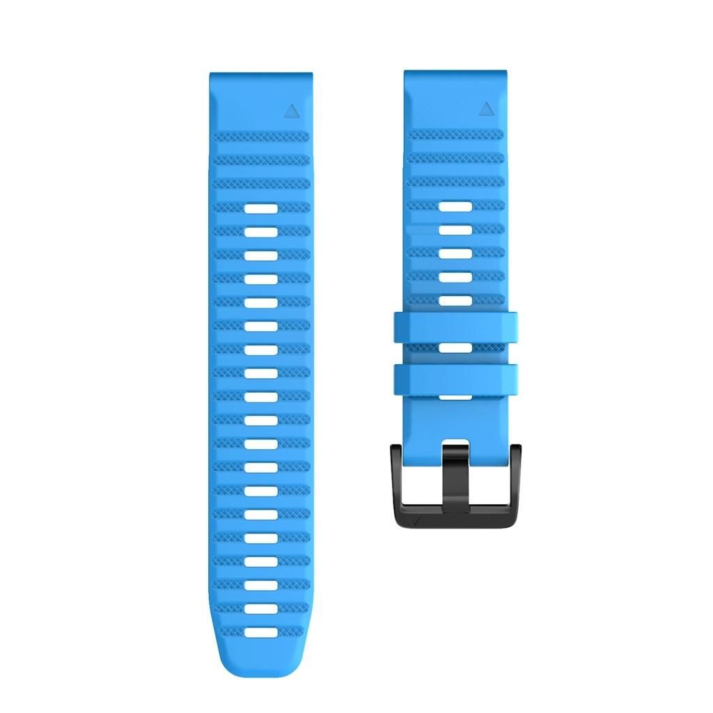 For Garmin Fenix 6X 26mm Smart Watch Quick Release Silicon Wrist Strap Watchband (Sky Blue)