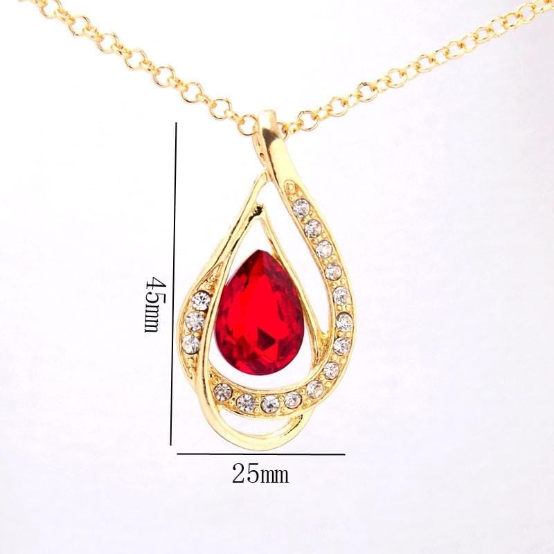 2 Sets Fashion Double Layer Water Drop Crystal Jewelry Sets for Women (White)