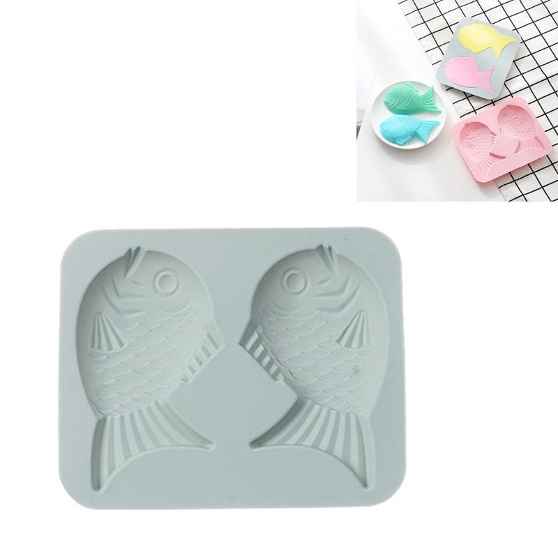 6 PCS Sea Bream Silicone Baking Tool Cartoon Cake Ice Tray Mold (Blue)