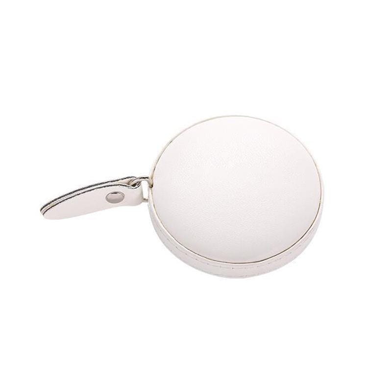 2 PCS Mini Tape Measure Cute Portable PU Measuring Ruler Measuring Bust Hips Waist Soft Tape (Gray)