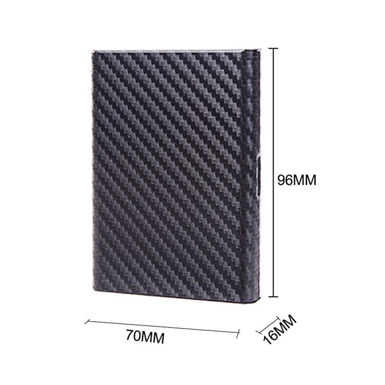 Aluminum Alloy Credit Card Bank Card Security Anti Magnetic Large Capacity Card Holder (Carbon Gray)