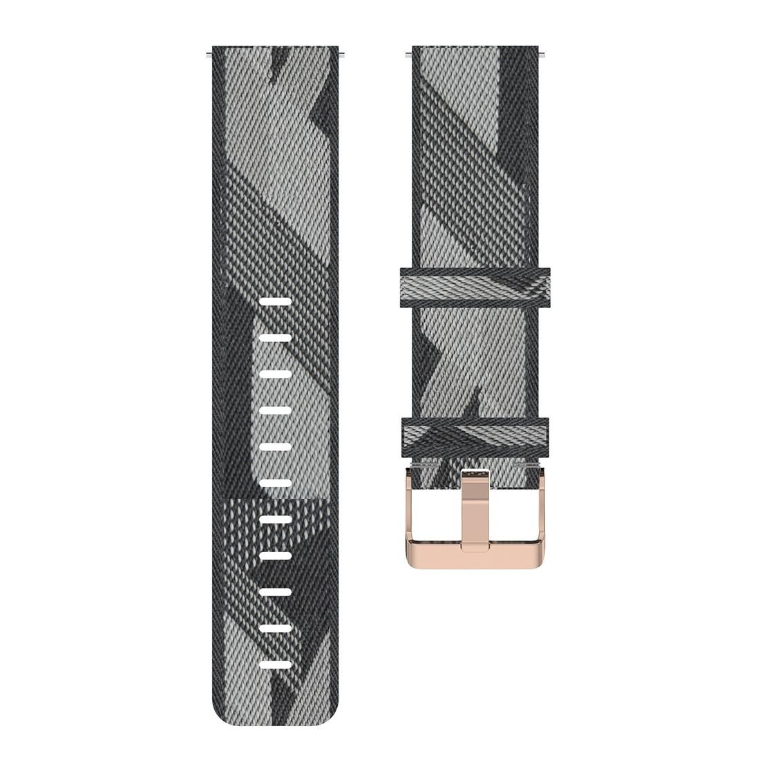 20mm Stripe Weave Nylon Wrist Strap Watch Band for Huawei GT 2 42mm / Honor Magic Watch 2 42mm (Grey)