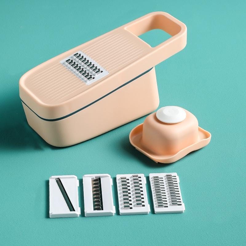 Multifunctional Vegetable Cutter Household Stainless Steel Wire Grater Potato Slicer Grater (Pink)