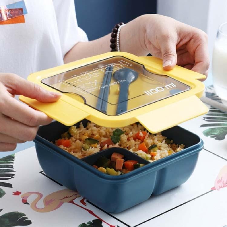 Lunch Box Simple Sealed Leak-proof Compartment Lunch Box, Color:Color Random Delivery